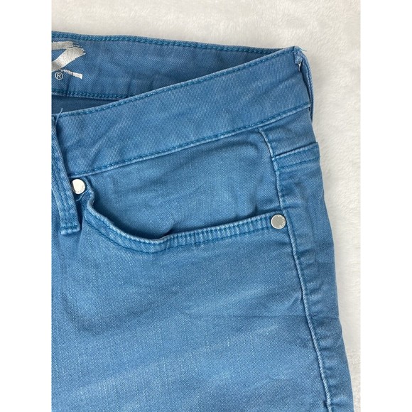 Seven 7 Womens‎ Mid Rise Ankle Skinny Blue Jeans Raw Hem Size 14 - Picture 4 of 16